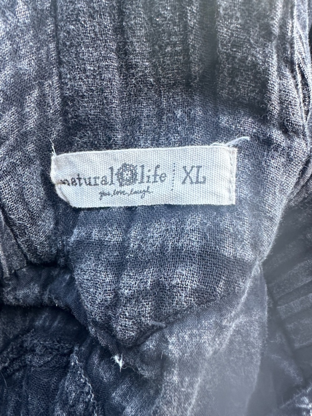 NATURAL LIFE Charcoal Striped Wide-Leg Jumpsuit - Picture 5 of 5